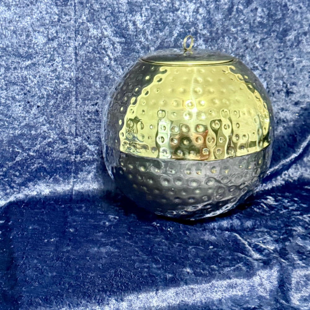 Starlite Garden‎ & Patio Torch Hammered Metal Sphere Tabletop Fire Pit Table